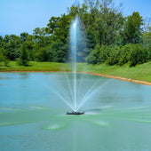 Outdoor Water Solutions 1/2 HP Palatial Electric Pond Fountain With Equinox Spray Pattern On The Water