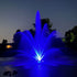 Thumbnail for Outdoor Water Solutions Classic Series Electric Pond Fountain With Blue Lights On The Water