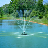Outdoor Water Solutions Classic Series Electric Pond Fountain With Nebula Spray Patter On the Water