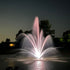 Thumbnail for Outdoor Water Solutions Classic Series Electric Pond Fountain With White Lights On The Water