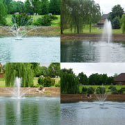 Outdoor Water Solutions EcoSeries Floating Pond Fountain 4 Spray Patterns On The Water