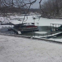 Thumbnail for Outdoor Water Solutions Ice-Away Pond De-Icer On The Water Near A Boat Dock
