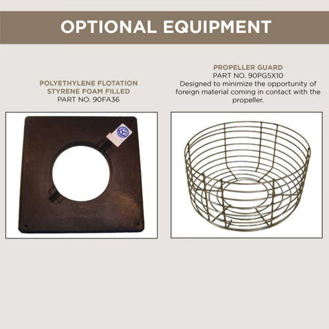 Outdoor Water Solutions Ice-Away Pond De-Icer Optional Propeller Guard Diagram