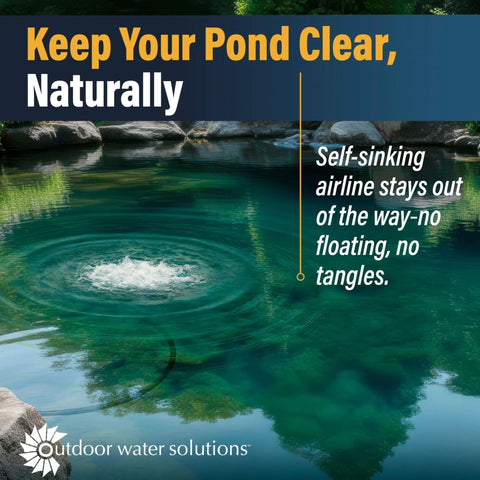 Outdoor Water Solutions 1 And Half Inch Weighted Airline  Showing Underwater Aeration Benefits
