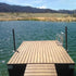 Outdoor Water Solutions 4Ft x 8Ft Gangway Detailed View With Swim Ladder Over Clear Water And Mountain View
