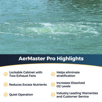 Thumbnail for Outdoor Water Solutions AerMaster Pro Deep Pond Electric Aerator Highlights Diagram
