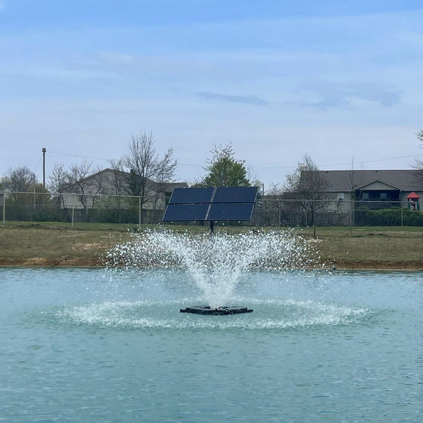 Outdoor Water Solutions Aerify Solar Pond Aerating Fountain On The Water