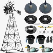 Outdoor Water Solutions Deluxe Windmill Pond Aerator Complete Set 4 Legs