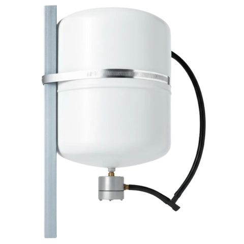 Outdoor Water Solutions Freeze Control Unit Close-up View Mounted On Metal Support Post On White Background