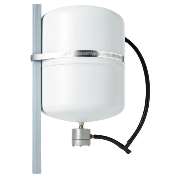 Outdoor Water Solutions Freeze Control Unit Close-up View Mounted On Metal Support Post On White Background