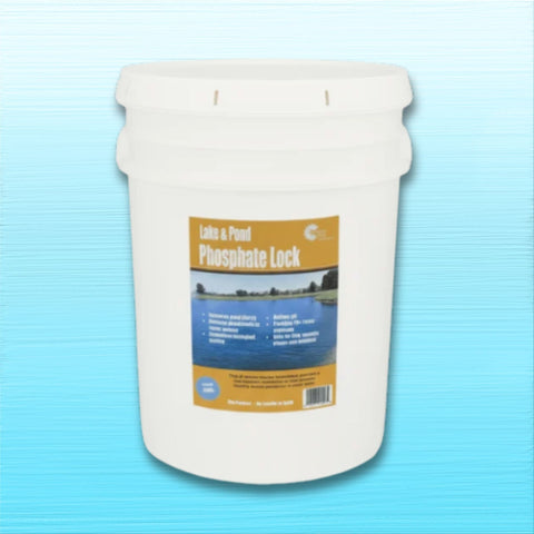 Outdoor Water Solutions Lake And Pond Phosphate Lock Front View On Gradient Blue Background