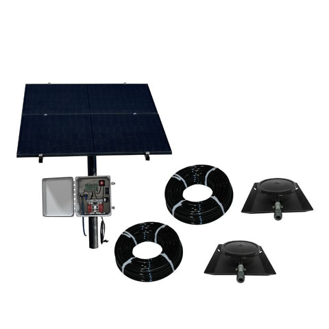 Outdoor Water Solutions NitroAir Direct Drive Solar Aeration System Unit With 2 Solar Panels & 2 Diffuser