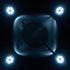 Outdoor Water Solutions RGBW Color-Changing Fountain Light Kit Close-Up View Displayed Against A Dark Background