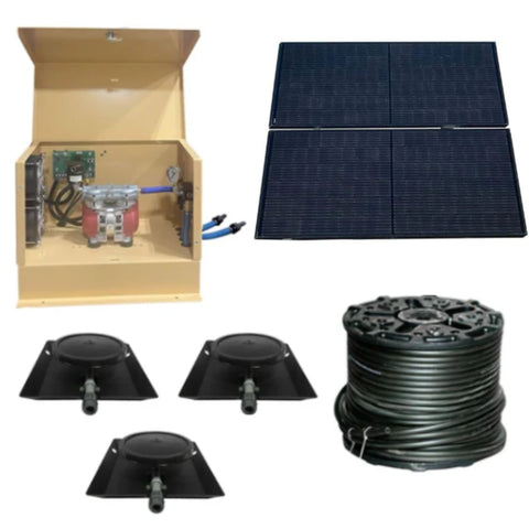 Outdoor Water Solutions TurboAir Solar Aeration System Complete Package Shown X3
