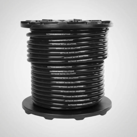 Outdoor Water Solutions Weighted Airline Wrapped Around Storage Reel On Plain Background