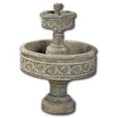Paestum Two Tier Fountain With Plain White Background
