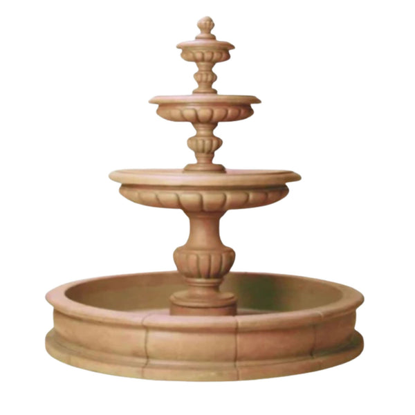 Parigi Pond Outdoor Water Fountain With Plain White Background