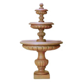 Parigi Three Tier Outdoor Water Fountain With Plain White Background