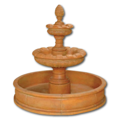 Patio Artistes Two Tier Pond Fountain With Plain White Background