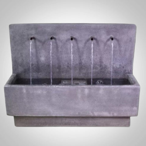 Penta Wall Fountain With Gray Gradient Background