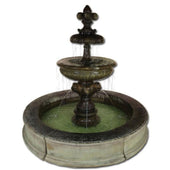 Piazza Veneta Easy Pond Fountain With Plain White Background