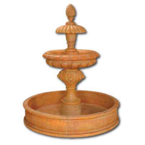 Piloni Two Tier Pond Fountain With Plain White Background