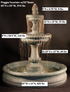 Thumbnail for Pioggia Cast Stone Tiered Outdoor Fountain with 55