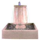 Planum Urna Fountain With Plain White Background