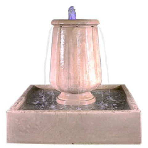Planum Urna Fountain With Plain White Background