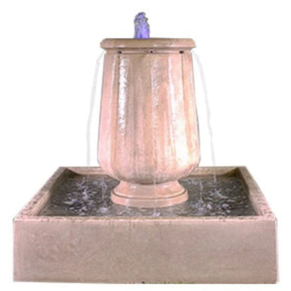 Planum Urna Fountain With Plain White Background