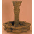 Thumbnail for Plinth Column Garden Fountain in Quatrefoil Basin - Small With Dark Background