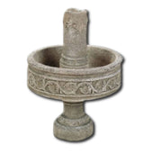 Pompeii Column Fountain With Plain White Background