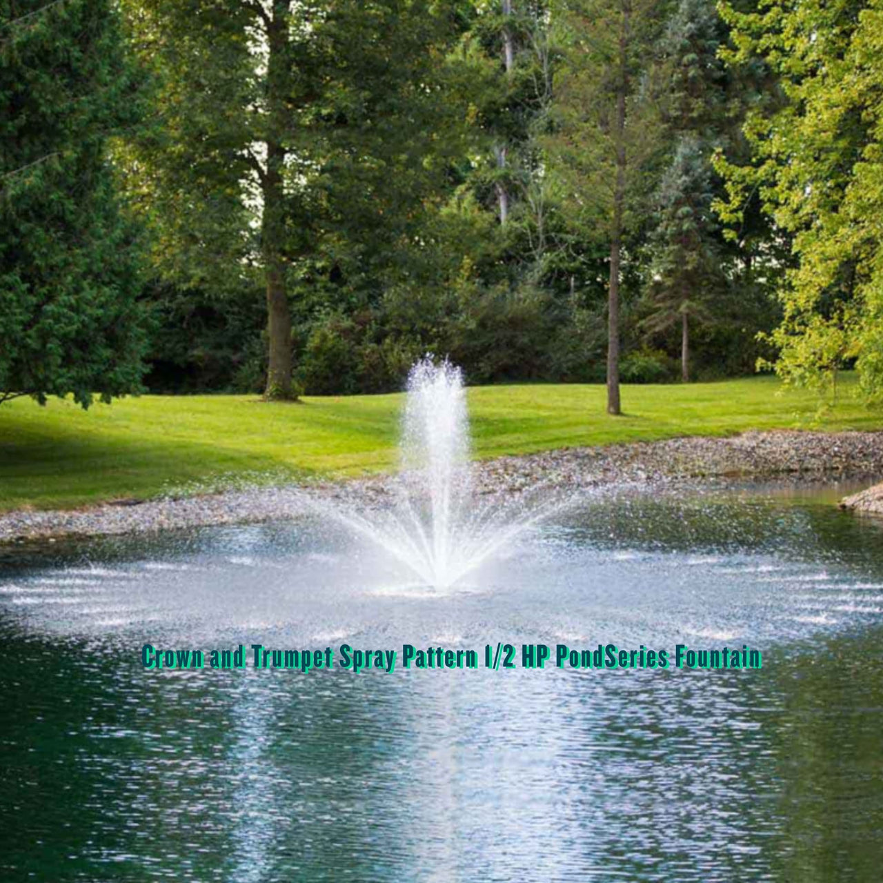 PondSeries Airmax Pond Fountain Crown and Trumpet Spray Pattern Half HP