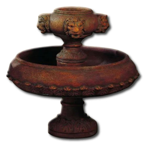 Positano Lion Garden Fountain With Plain White Background