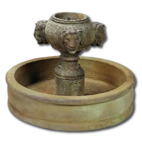 Positano Pond Outdoor Water Fountain With Plain White Background