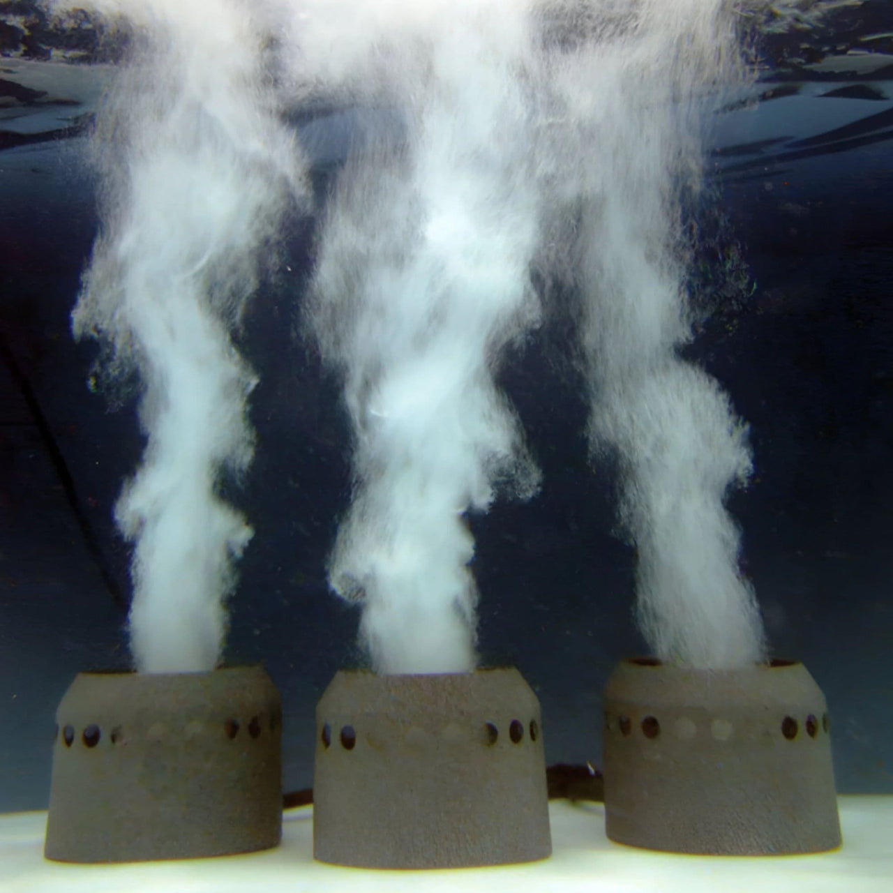 ProLake 1.3 Diffused Aeration System While Bubbling Underwater