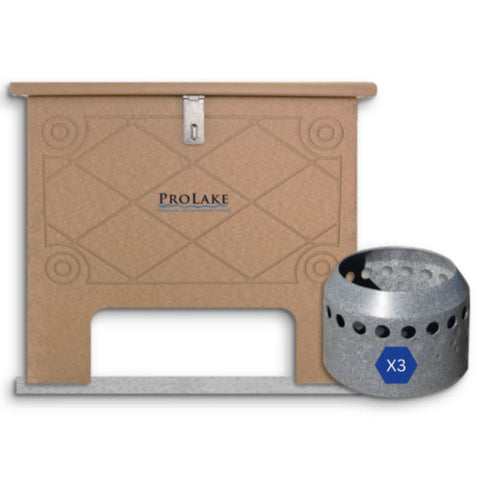 ProLake Electric 1.3 Aeration System Cabinet And The Diffuser