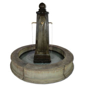 Promenade Easy Pond Fountain for Bronze Spouts With Plain White Background