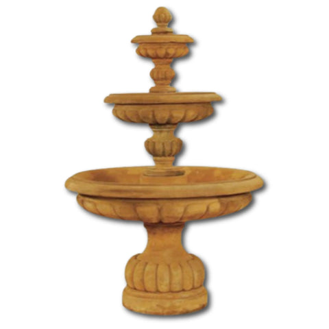Provence Three Tier Fountain With Plain White Background