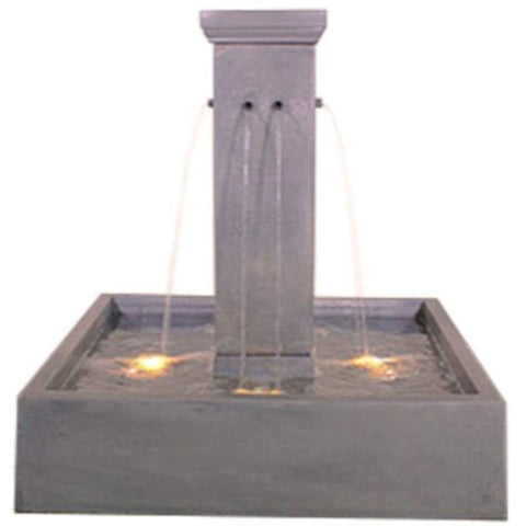Quadrum Courtyard Fountain With Plain White Background