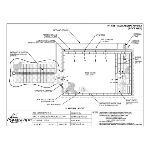Aquascape Recreational Pond Kit 19x24