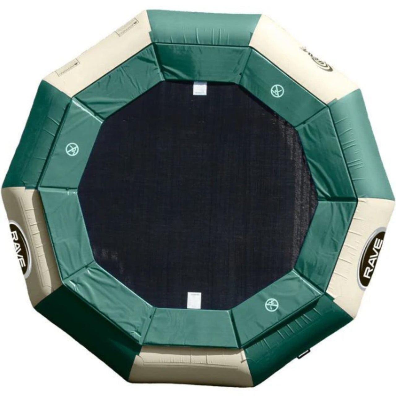Rave Sports Aqua Jump Water Trampoline Top View Of Green Variant