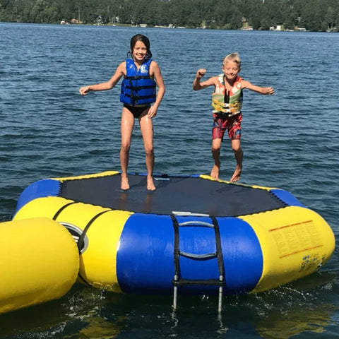 Rave Sports Bongo Water Bouncer With Boy And Girl Playing