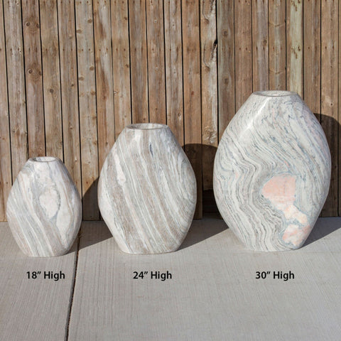 Red Marble Stone Fountain Variations