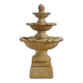 Regina Three Tier Fountain With Base With Plain White Background