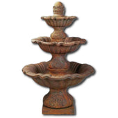 Regina Three Tier Fountain With Plain White Background