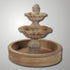 Thumbnail for Giannini Garden Regina Two Tier with 37inch Pond Outdoor Fountain With Gray Gradient Background