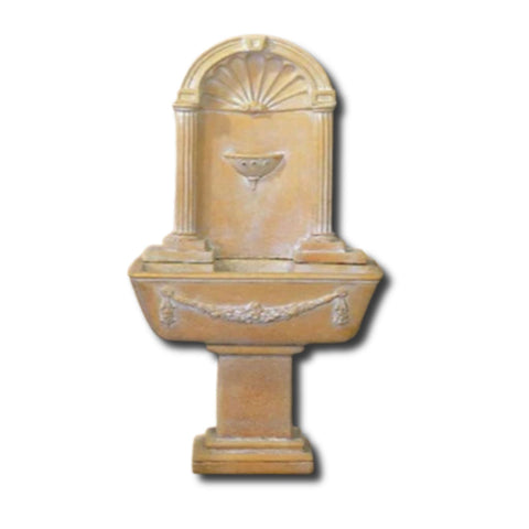 Renaissance Wall Fountain With Plain White Background