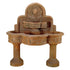 Thumbnail for Ricco Deruta Wall Outdoor Fountain with 2 Pedestals With Plain White Background