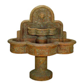 Ricco Deruta Wall Outdoor Water Fountain With Plain White Background